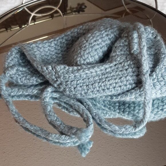 HAND CROCHETED Blue   Mouse Look Hat - Picture 6 of 6